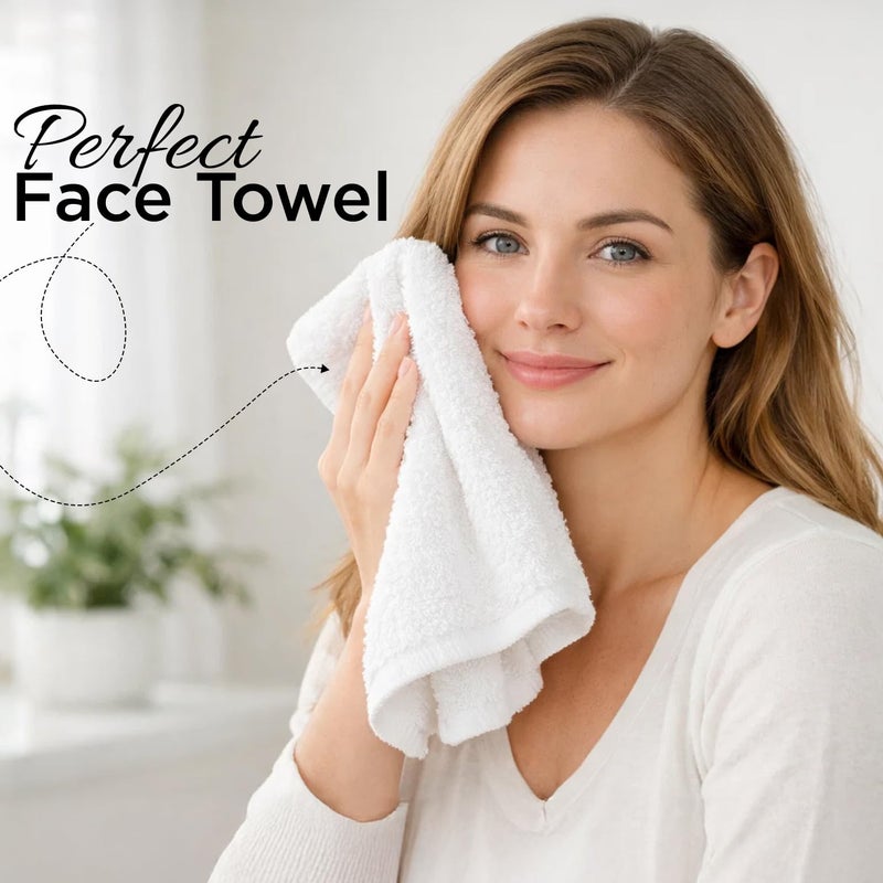 DAN RIVER 24 Pack Wash Cloths for Showering [12x12] - 100% Cotton Washcloths Premium Quality Flannel Face Cloths for Bathroom, Highly Absorbent and Soft Feel Wash Clothes, Gray - Image 2